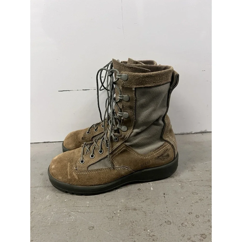 Belleville Men's Military Tactical Combat Boots M Suede Nylon Lace-Up Hiking 5 W